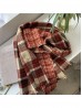 Plaid Print Blanket Scarf 